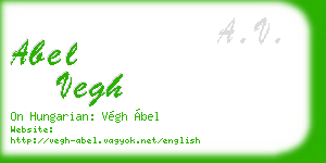 abel vegh business card