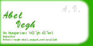 abel vegh business card
